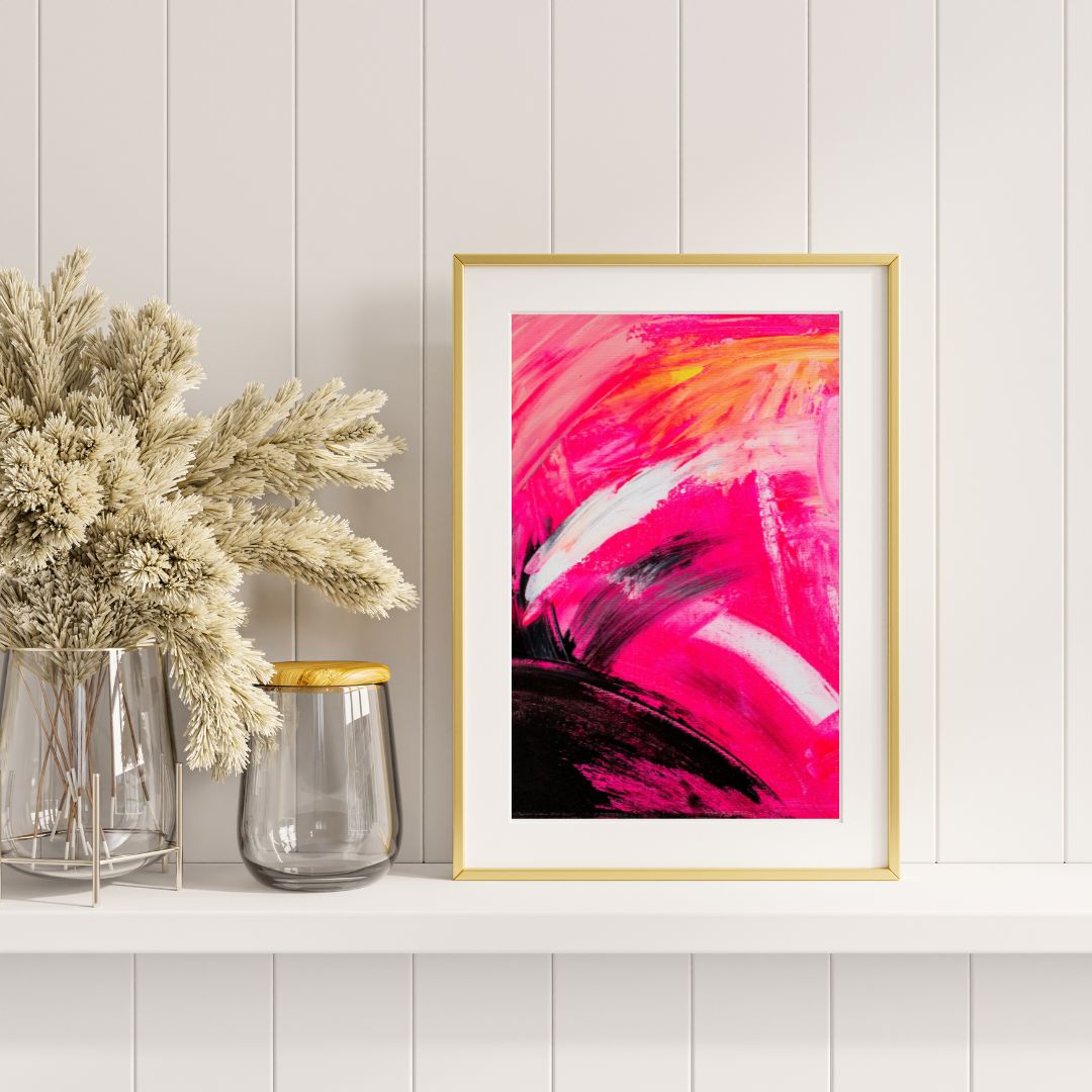 Pink Abstract Poster Print - Tania Bisaz