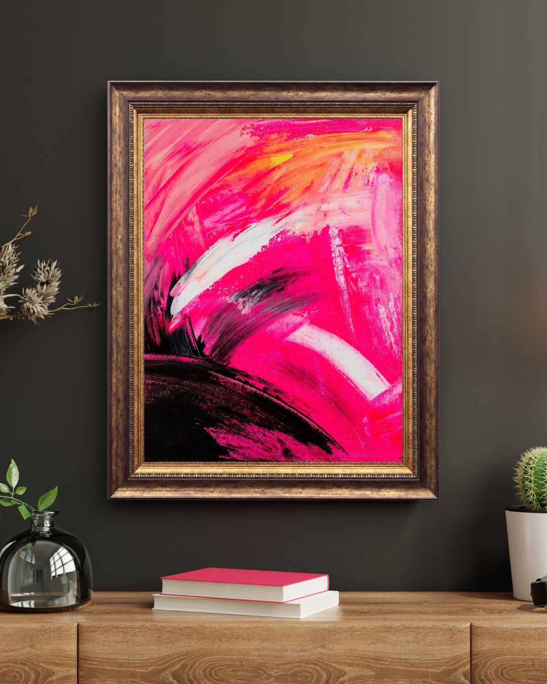 Pink Abstract Poster Print - Tania Bisaz