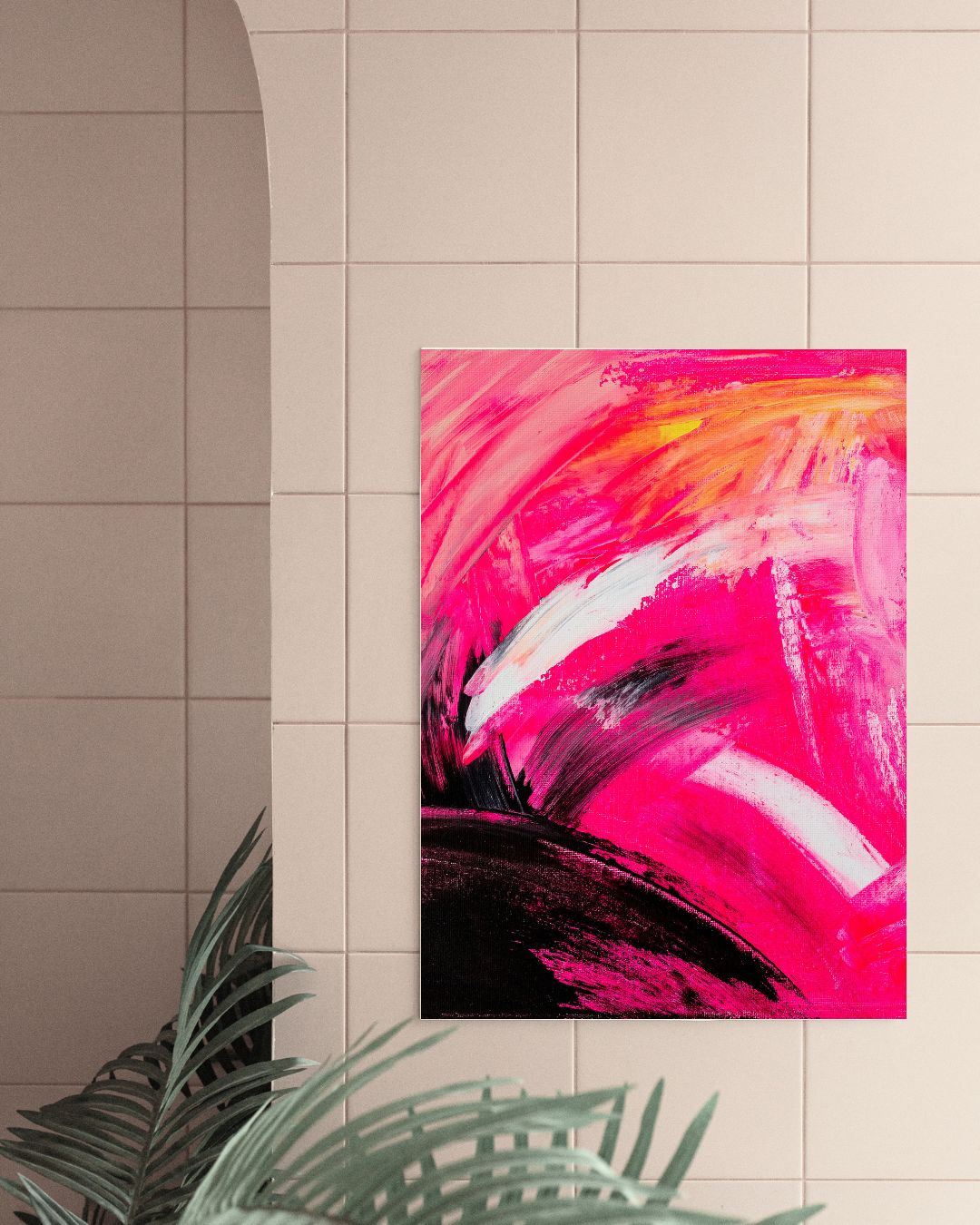 Pink Abstract Poster Print - Tania Bisaz