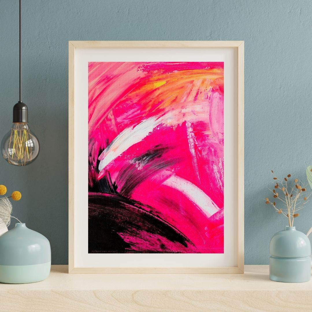 Pink Abstract Poster Print - Tania Bisaz