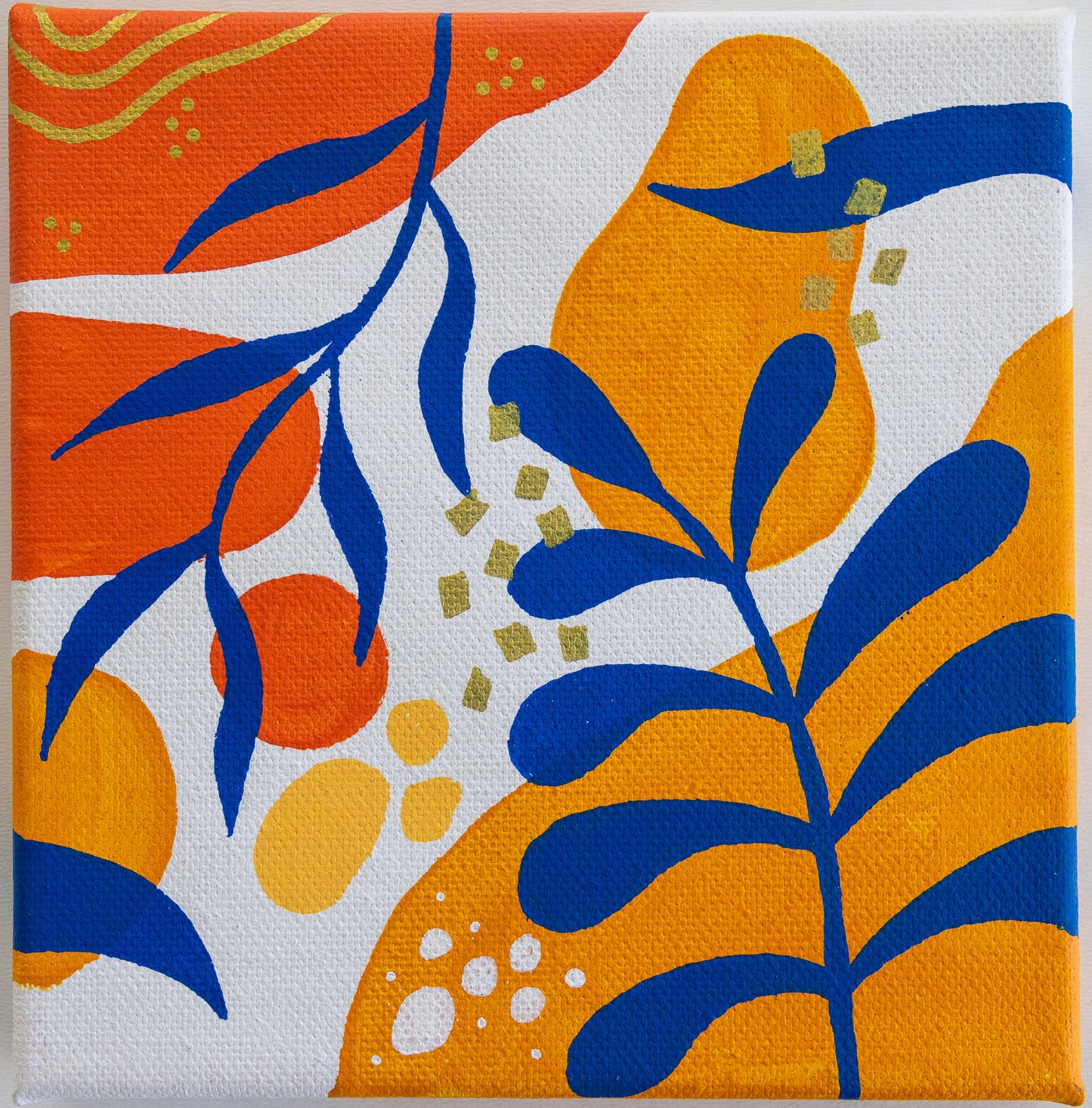 Original Abstract Painting, 15 x 15 cm - Tania Bisaz