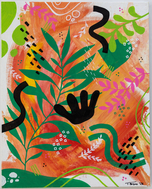 Original Abstract Painting, 24 x 30 cm - Tania Bisaz