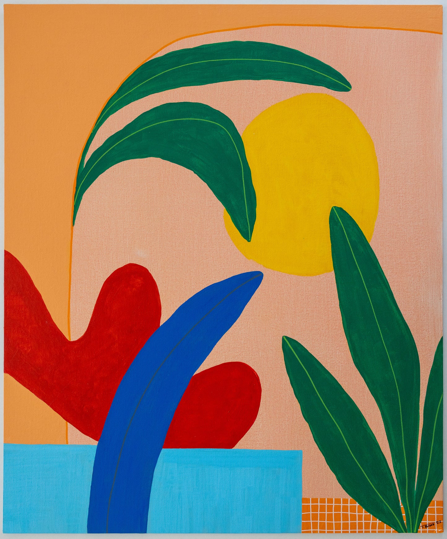 Original Abstract Painting, 50 x 60 cm - Tania Bisaz