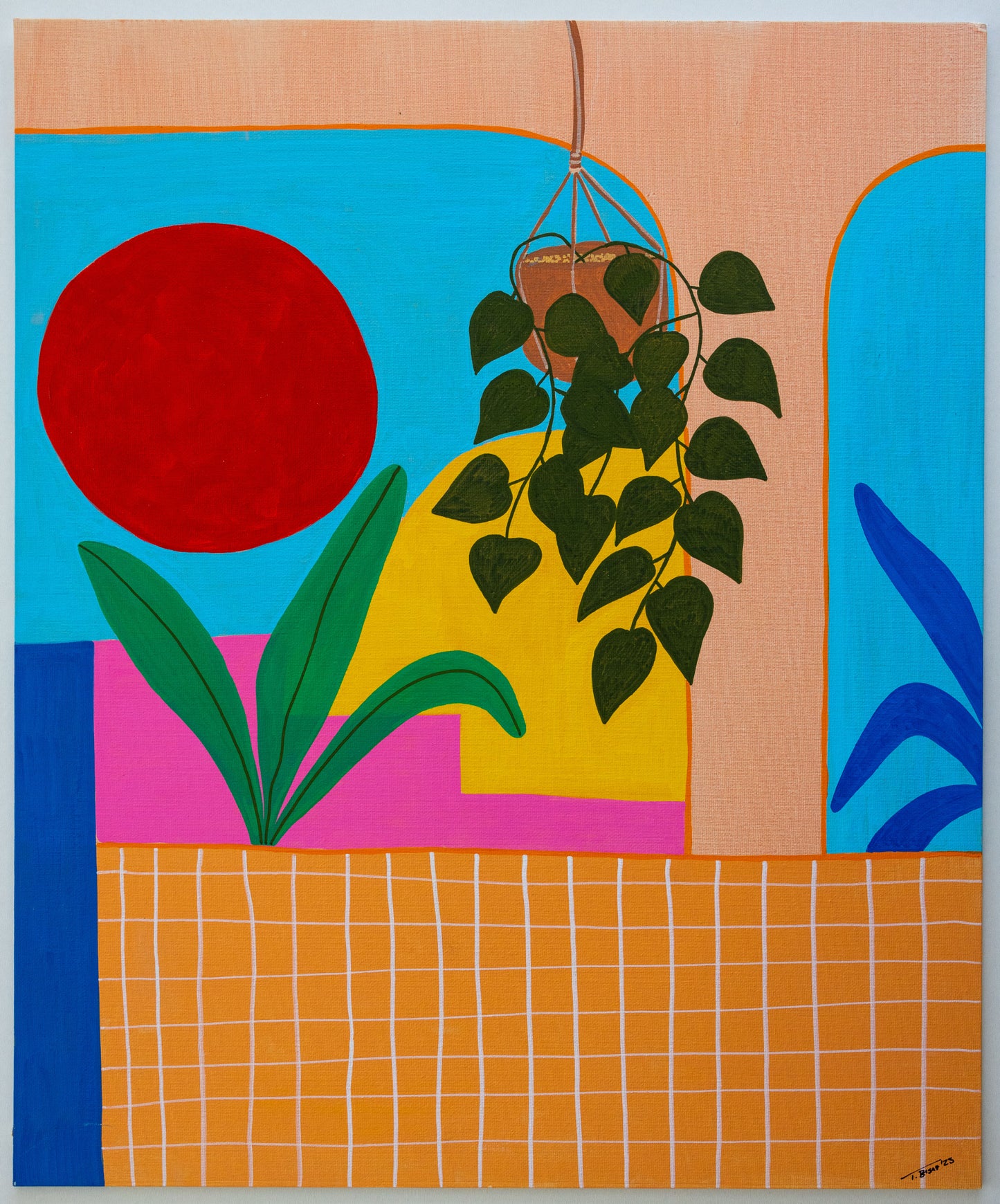 Original Abstract Painting, 50 x 60 cm - Tania Bisaz