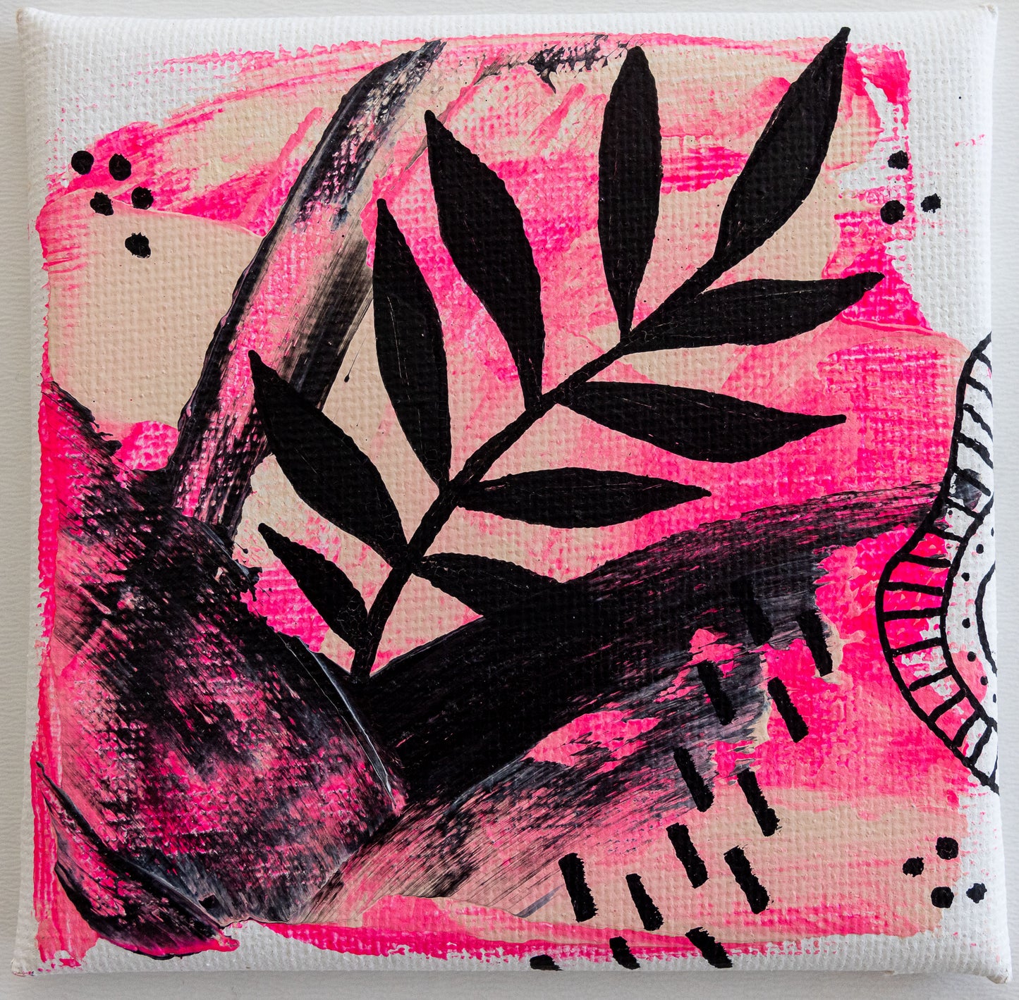 Original Abstract Painting, Mini, 10 x 10 cm - Tania Bisaz