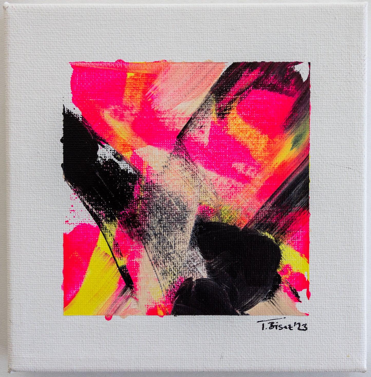 Set of 2 Original Abstract Paintings, 15 x 15 cm - Tania Bisaz