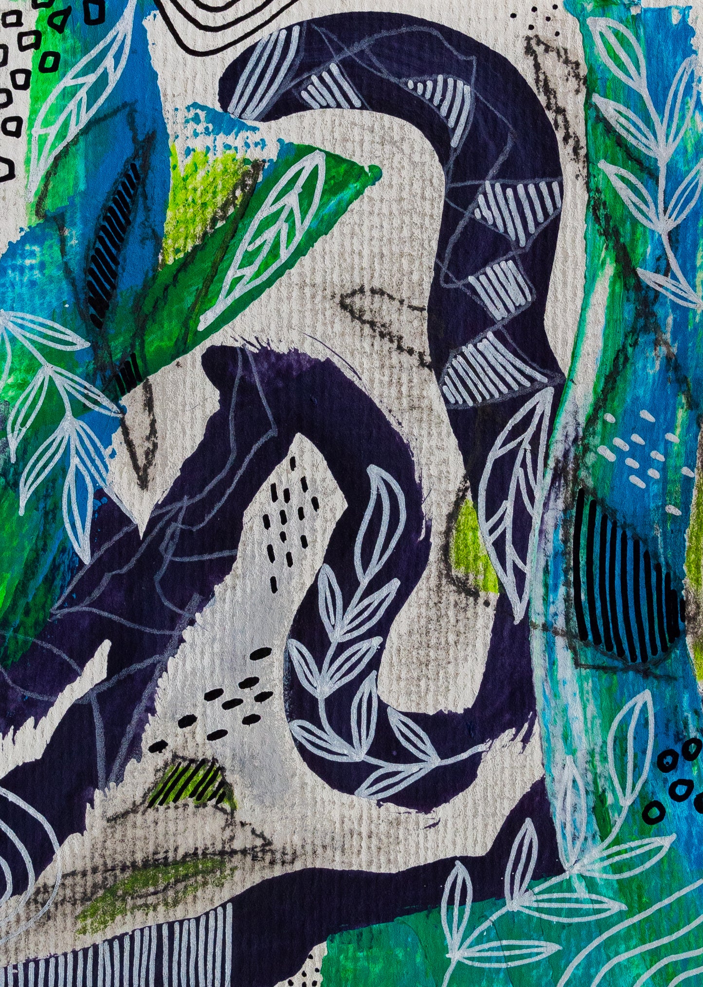 Set of 3 Original Abstract Paintings, Framed - Tania Bisaz