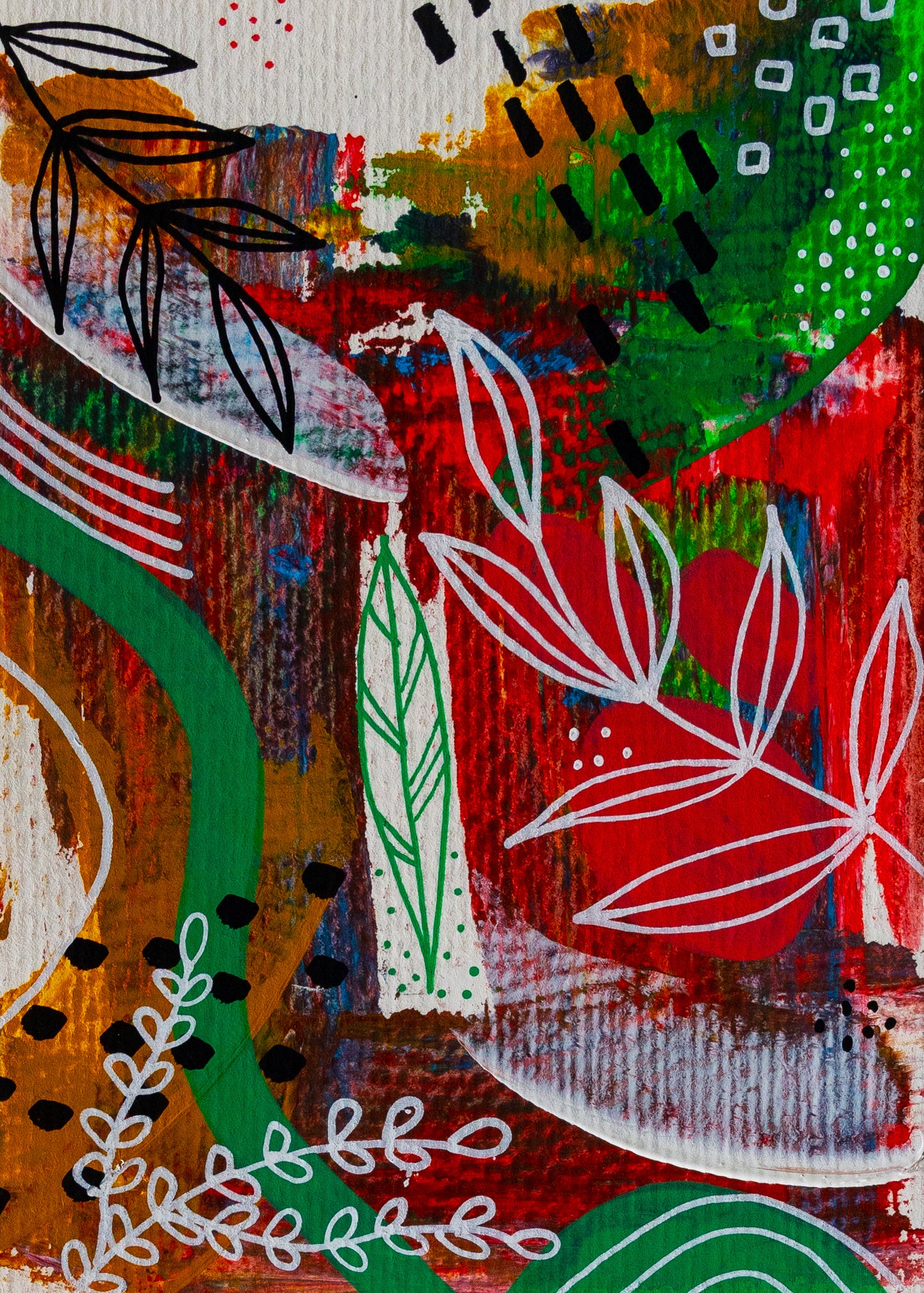 Set of 3 Original Abstract Paintings, Framed - Tania Bisaz