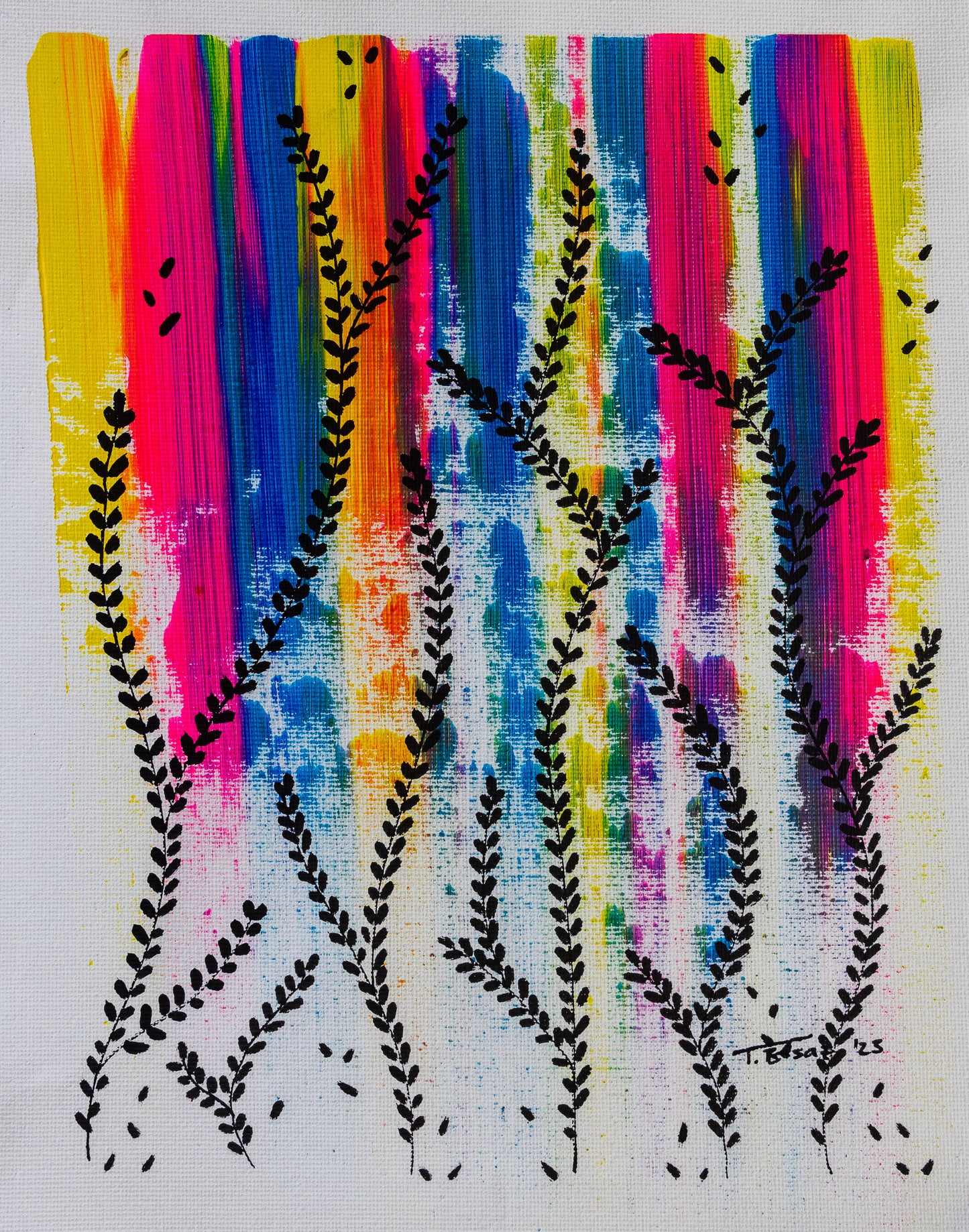 Original Abstract Painting, 24 x 30 cm - Tania Bisaz