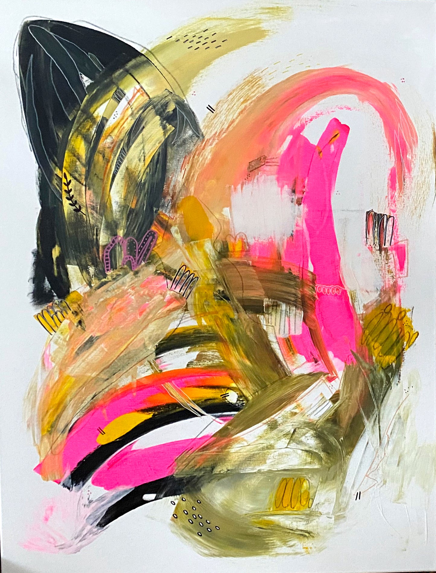 Original Abstract Painting, 60 x 80 cm - Tania Bisaz