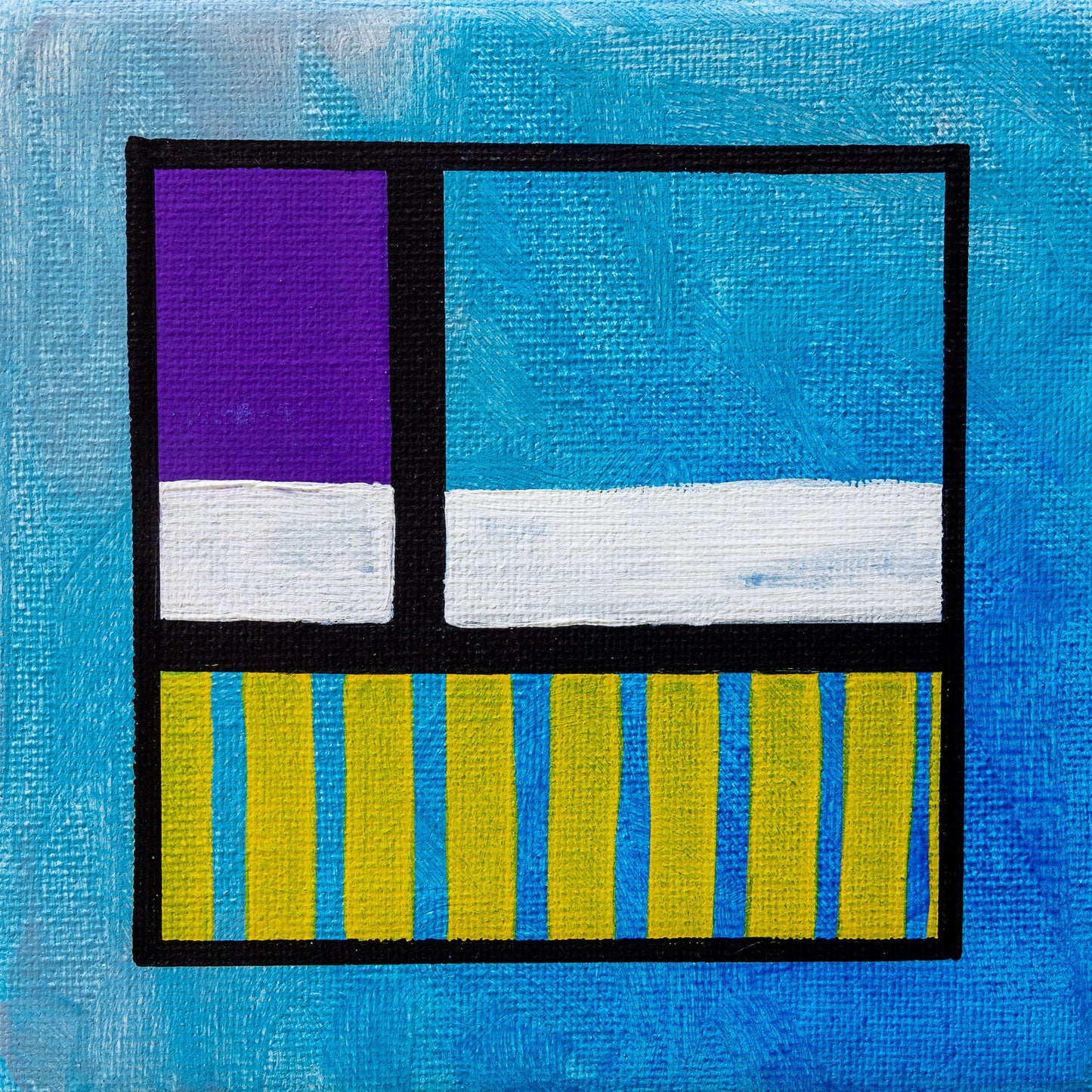 Original Abstract Painting, 15 x 15 cm - Tania Bisaz