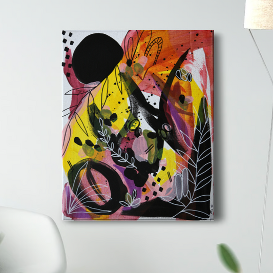 Original Abstract Painting, 30 x 40 cm - Tania Bisaz