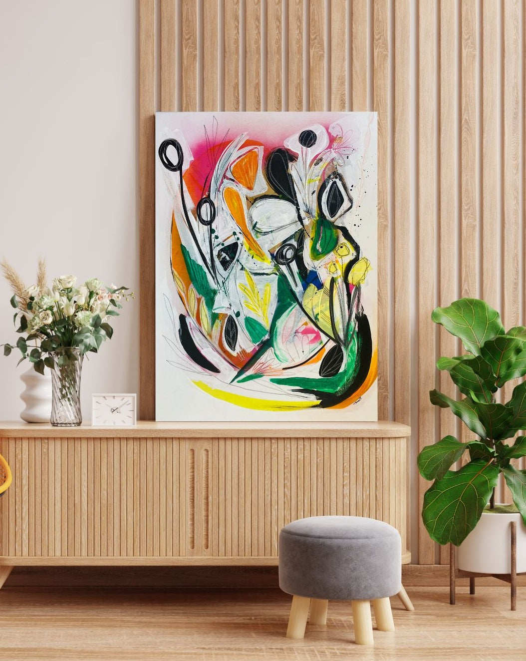 Original Abstract Painting, 60 x 80 cm - Tania Bisaz