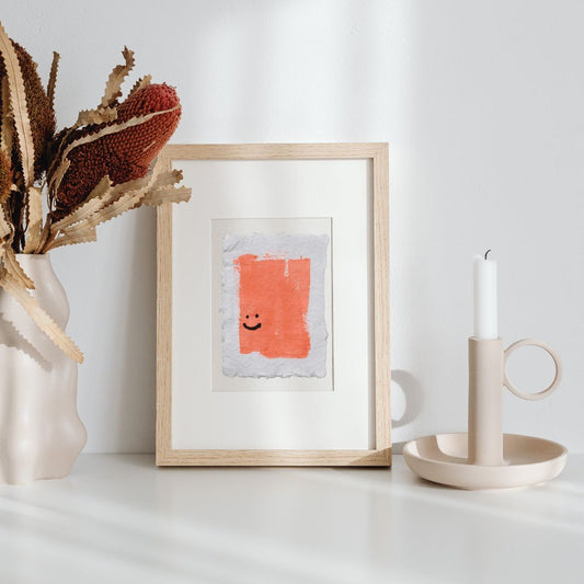 Smileys – Set of 2 Mini Paintings (Acrylic Ink on Japan Paper)