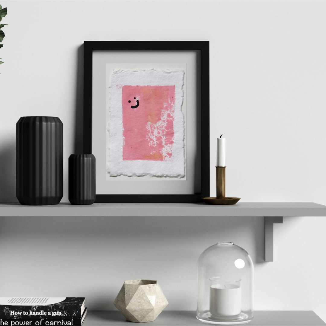 Smileys – Set of 2 Mini Paintings (Acrylic Ink on Japan Paper)