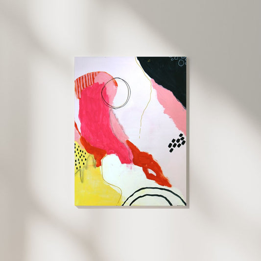 Original Mixed Media Painting, Golden Horizon, 50 x 60 cm, #02 - Tania Bisaz