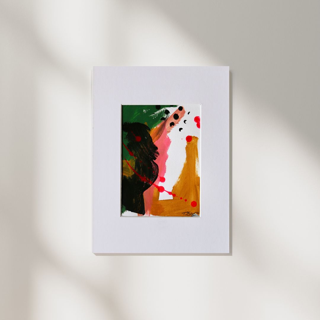 Golden Hour – Original Mixed Media Painting (A5)