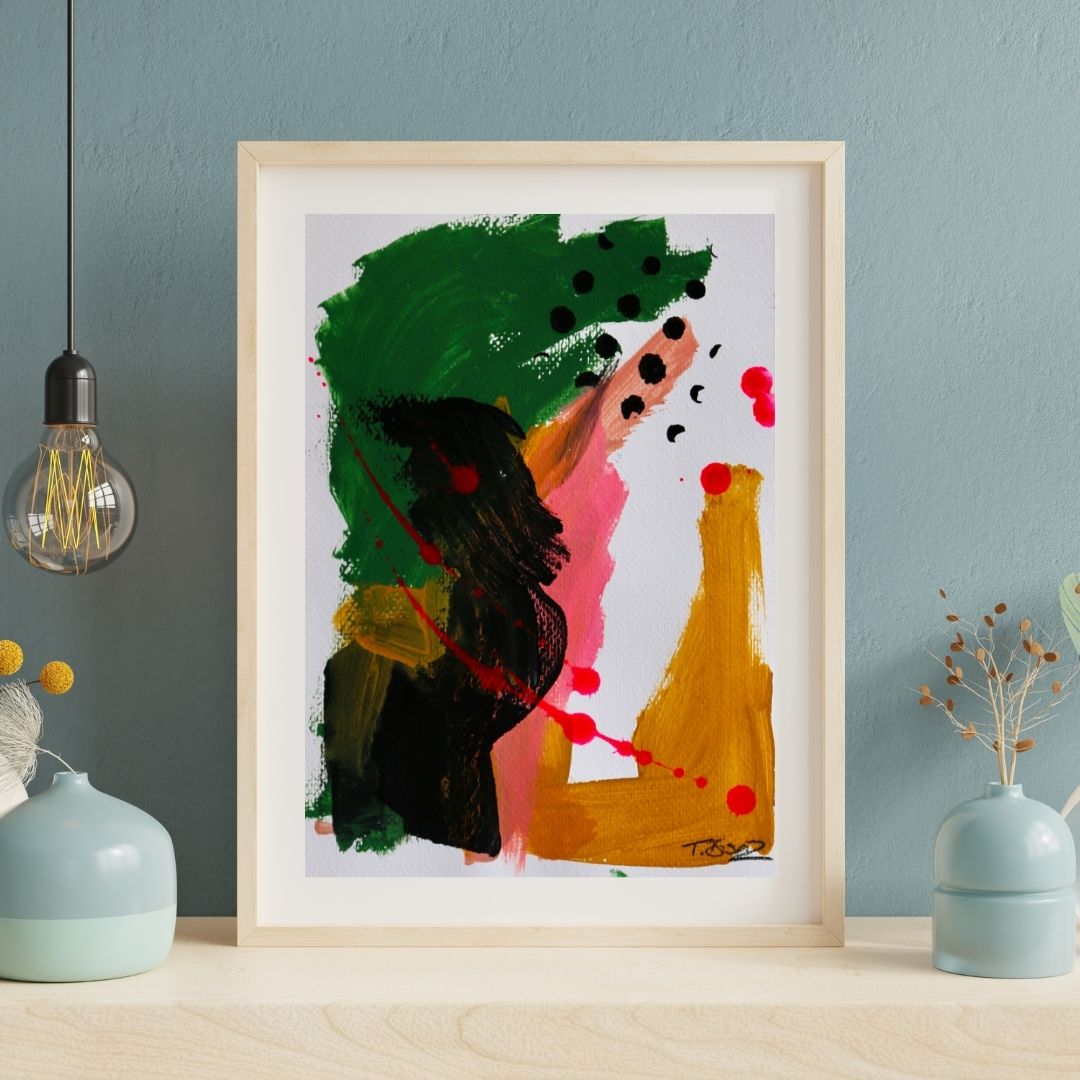 Golden Hour – Original Mixed Media Painting (A5)