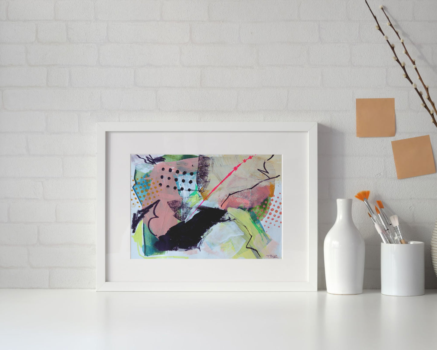Electric Daydream – A4 Original Painting (Mixed Media on Paper)