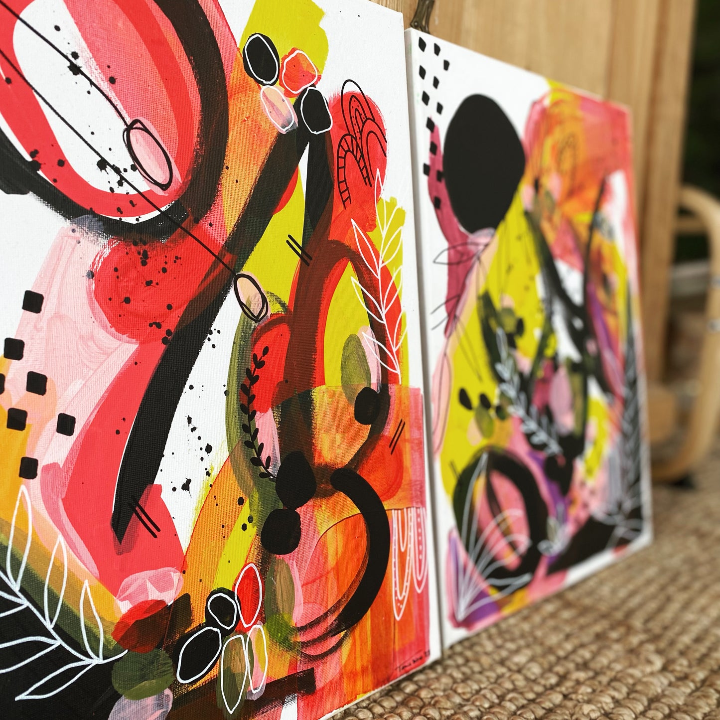 Original Abstract Painting, 30 x 40 cm - Tania Bisaz