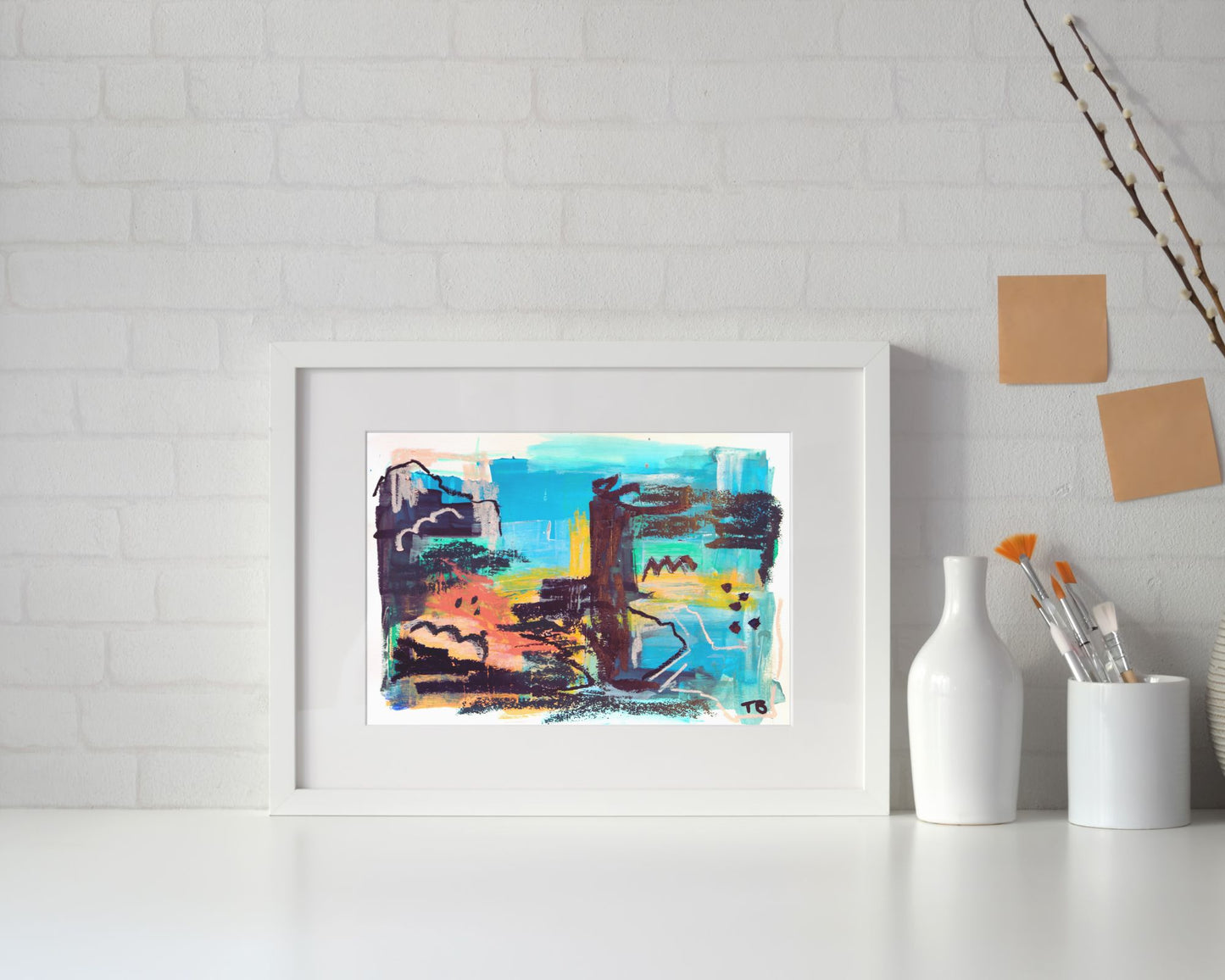 Coastal Memory – A4 Original Painting (Mixed Media on Paper)