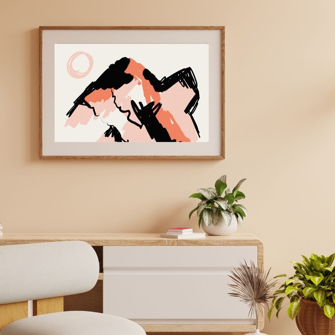 Abstract Mountains Art Poster Print - Tania Bisaz