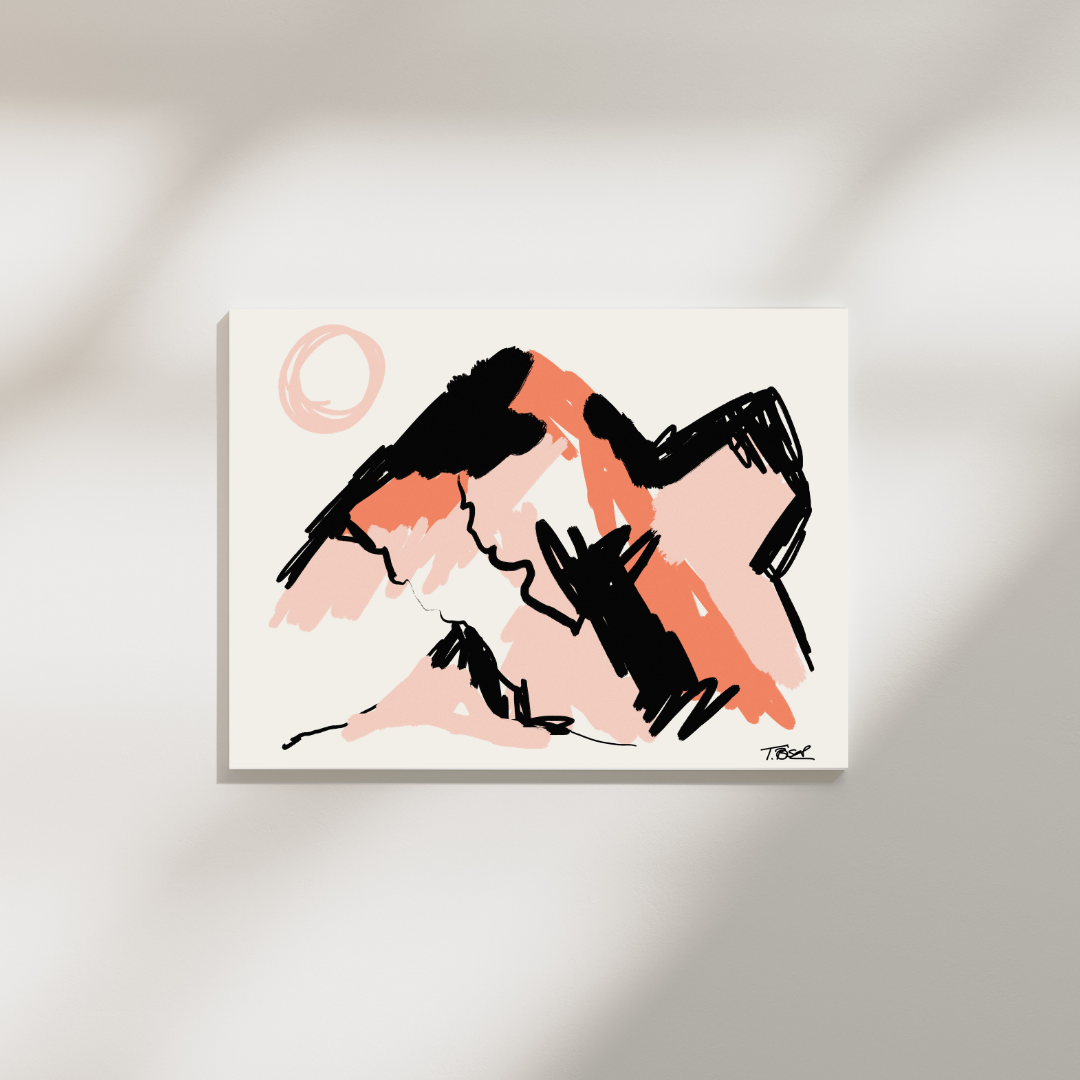 Abstract Mountains Art Poster Print - Tania Bisaz