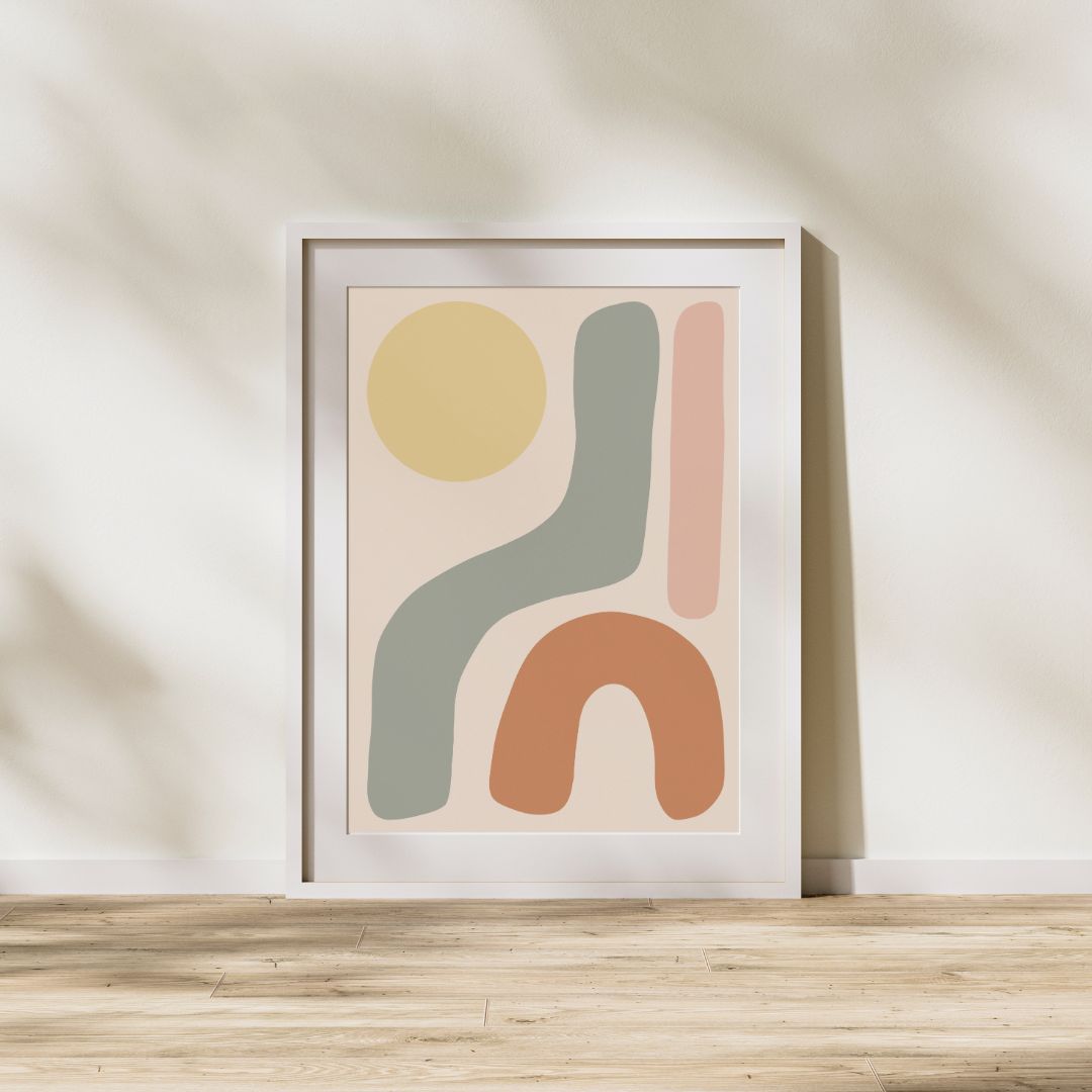 Abstract Bold Shapes, Digital Art Print - Tania Bisaz