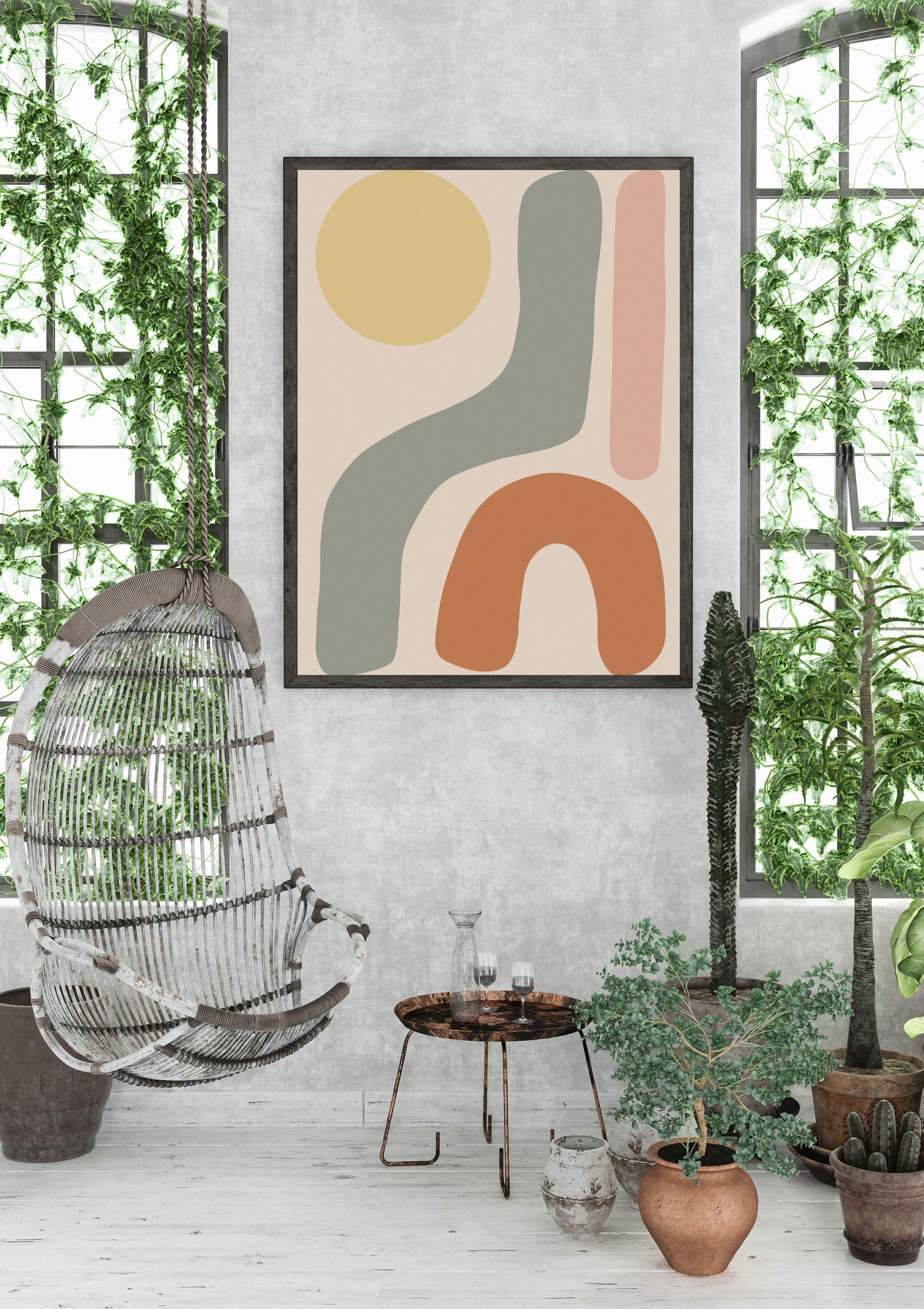 Abstract Bold Shapes, Digital Art Print - Tania Bisaz