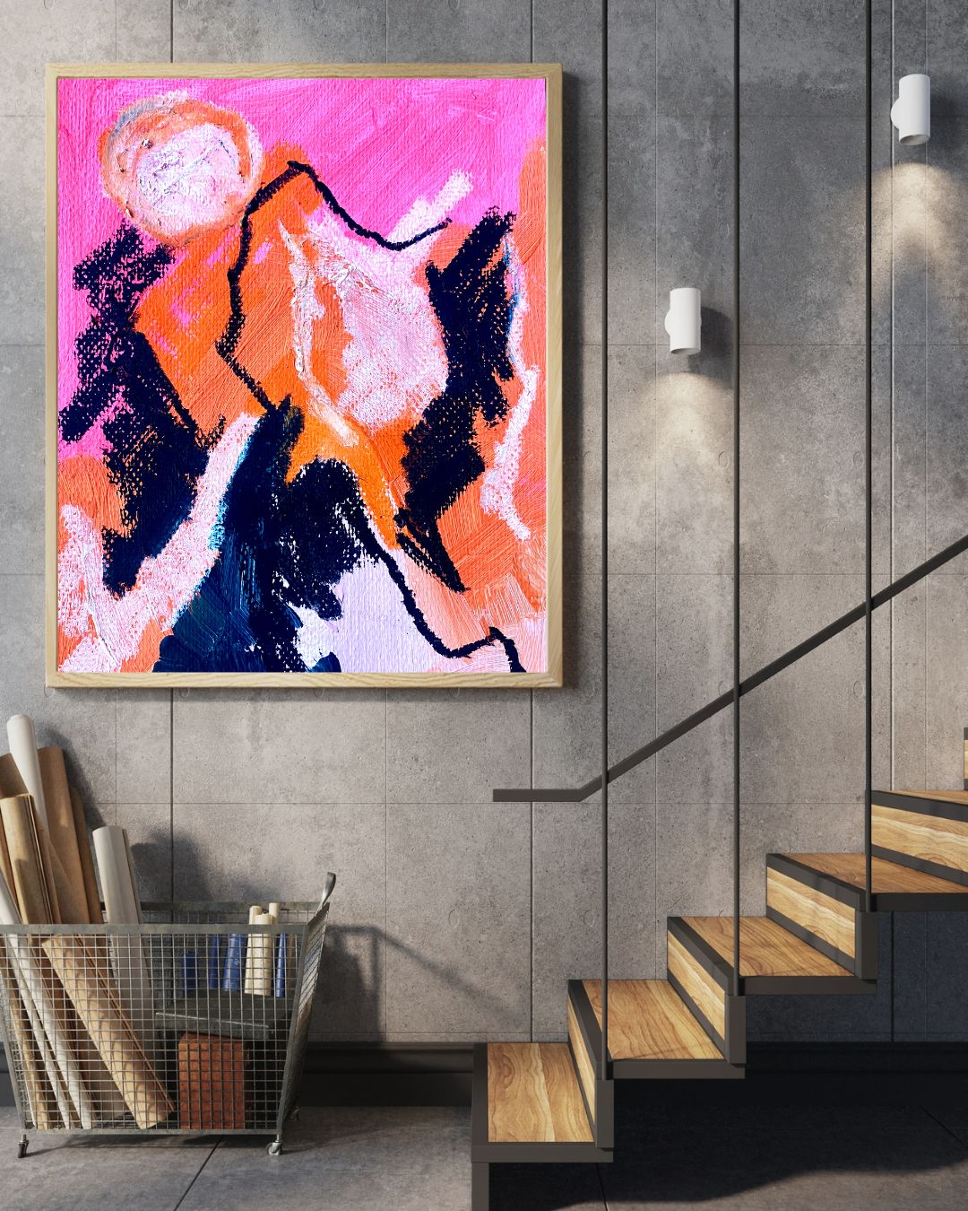 Abstract Mountains Art Poster Print - Tania Bisaz