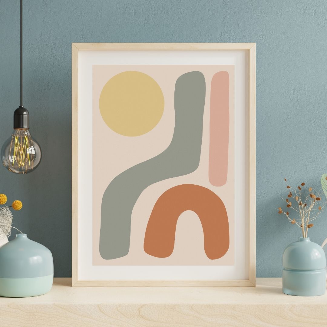 Abstract Bold Shapes, Digital Art Print - Tania Bisaz