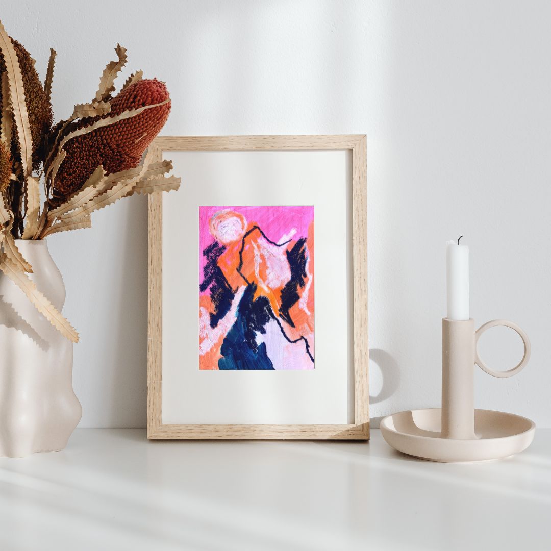 Abstract Mountains Art Poster Print - Tania Bisaz