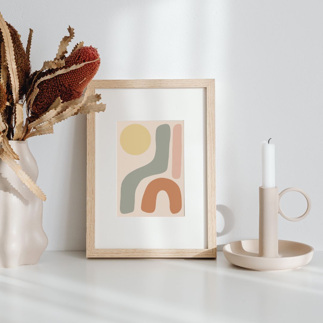 Abstract Bold Shapes, Digital Art Print - Tania Bisaz