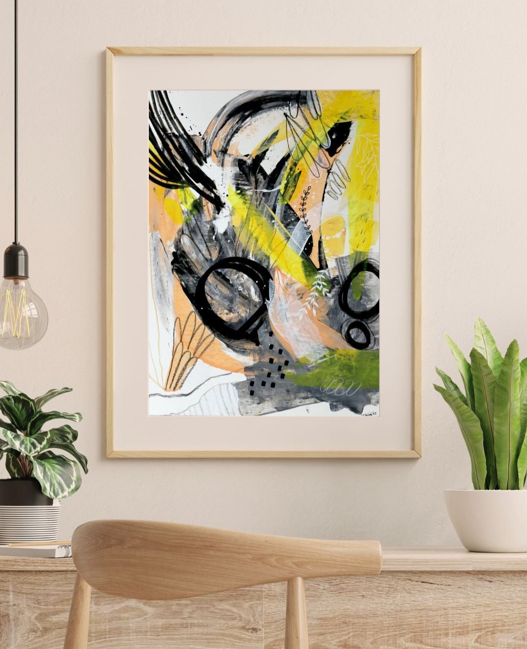 Original Abstract Painting, 50 x 70 - Tania Bisaz