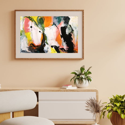 Original Abstract Painting, A4 - Tania Bisaz
