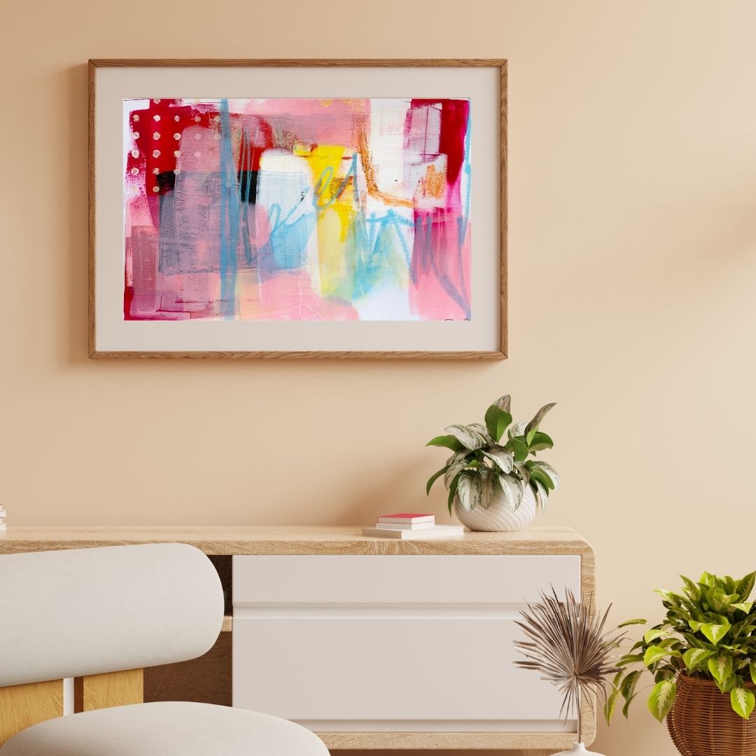 Original Abstract Painting, A4 - Tania Bisaz