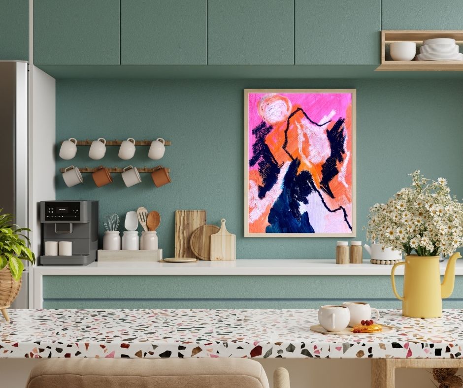 Abstract Mountains Art Poster Print - Tania Bisaz