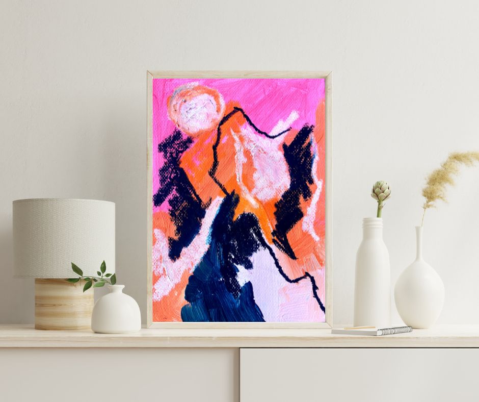 Abstract Mountains Art Poster Print - Tania Bisaz