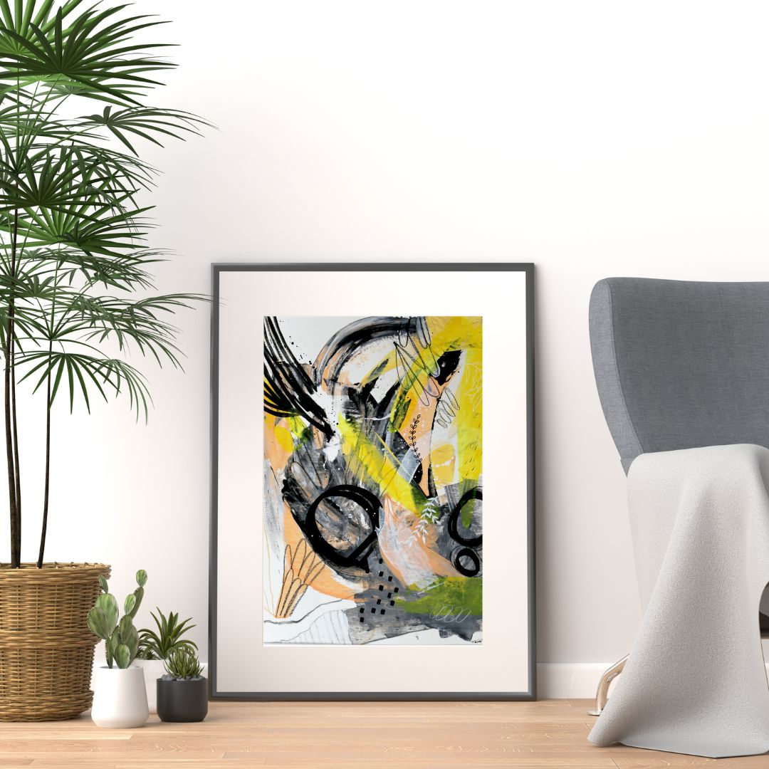 Original Abstract Painting, 50 x 70 - Tania Bisaz