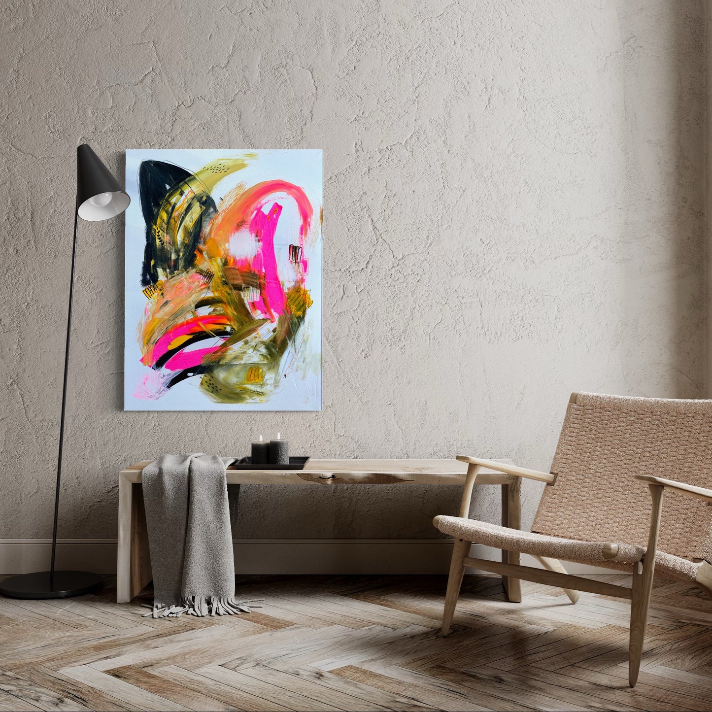 Original Abstract Painting, 60 x 80 cm - Tania Bisaz