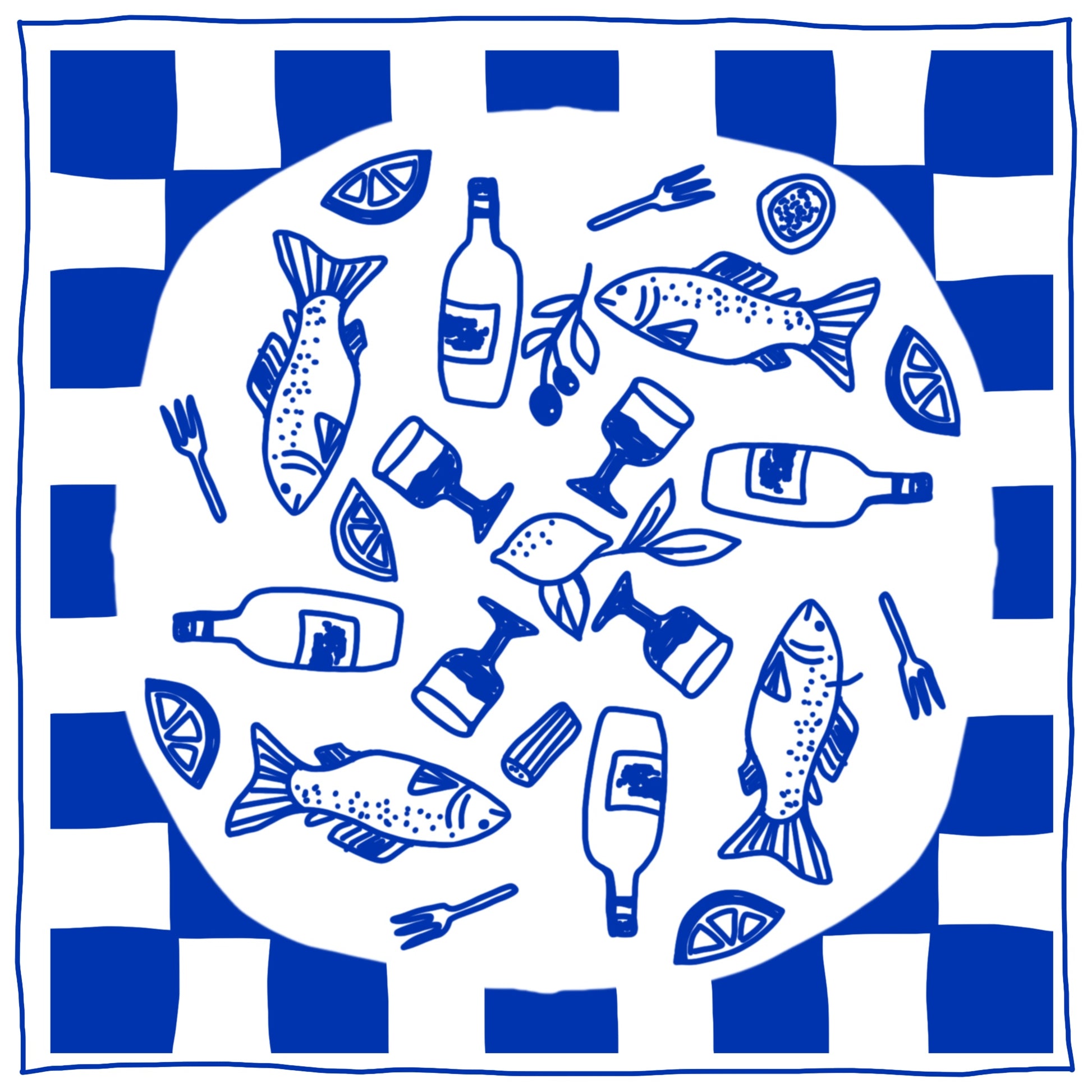Organic Cotton Bandana – Limited Edition Mediterranean - Tania Bisaz