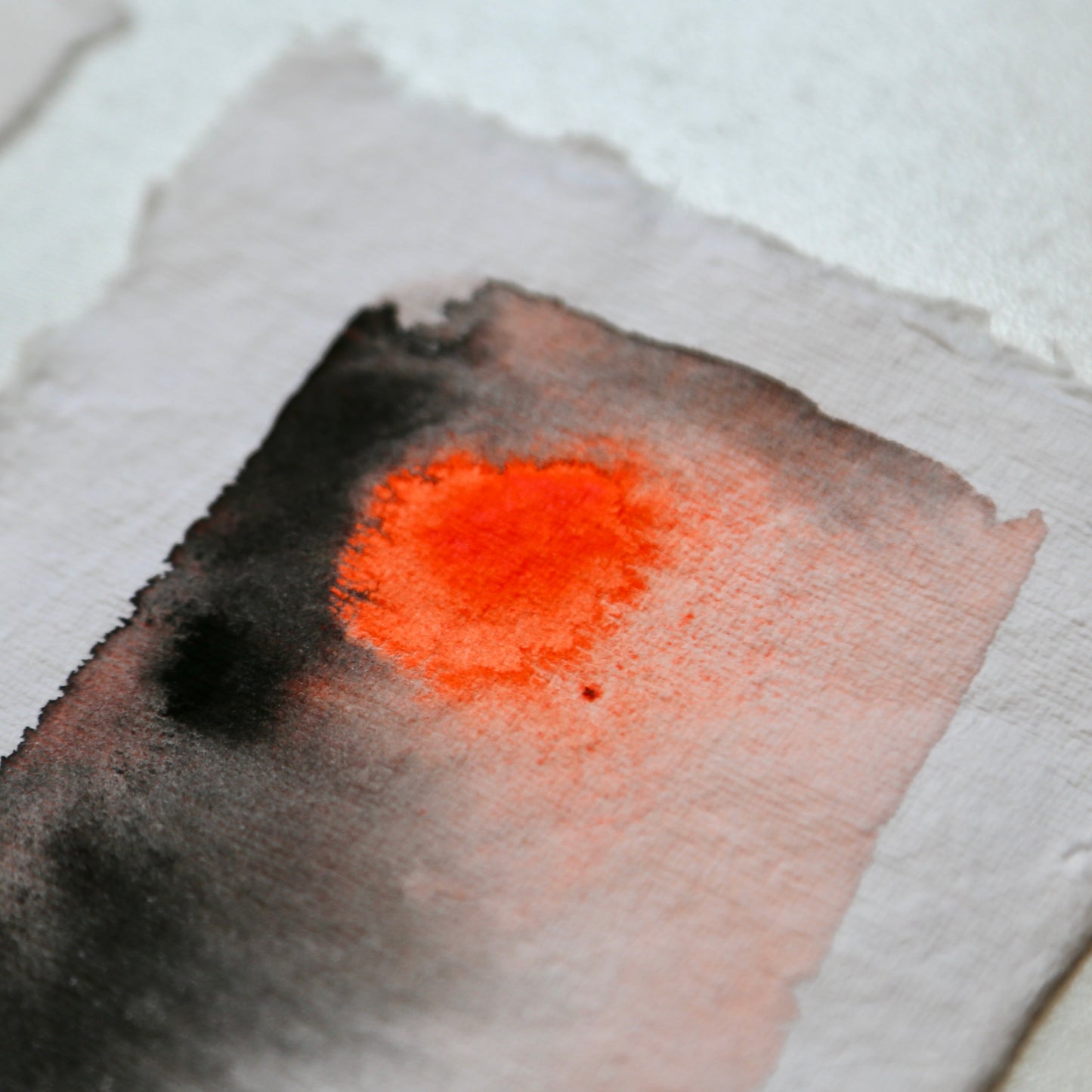 Neon Silence – Set of 3 Mini Paintings (Acrylic Ink on Japan Paper)