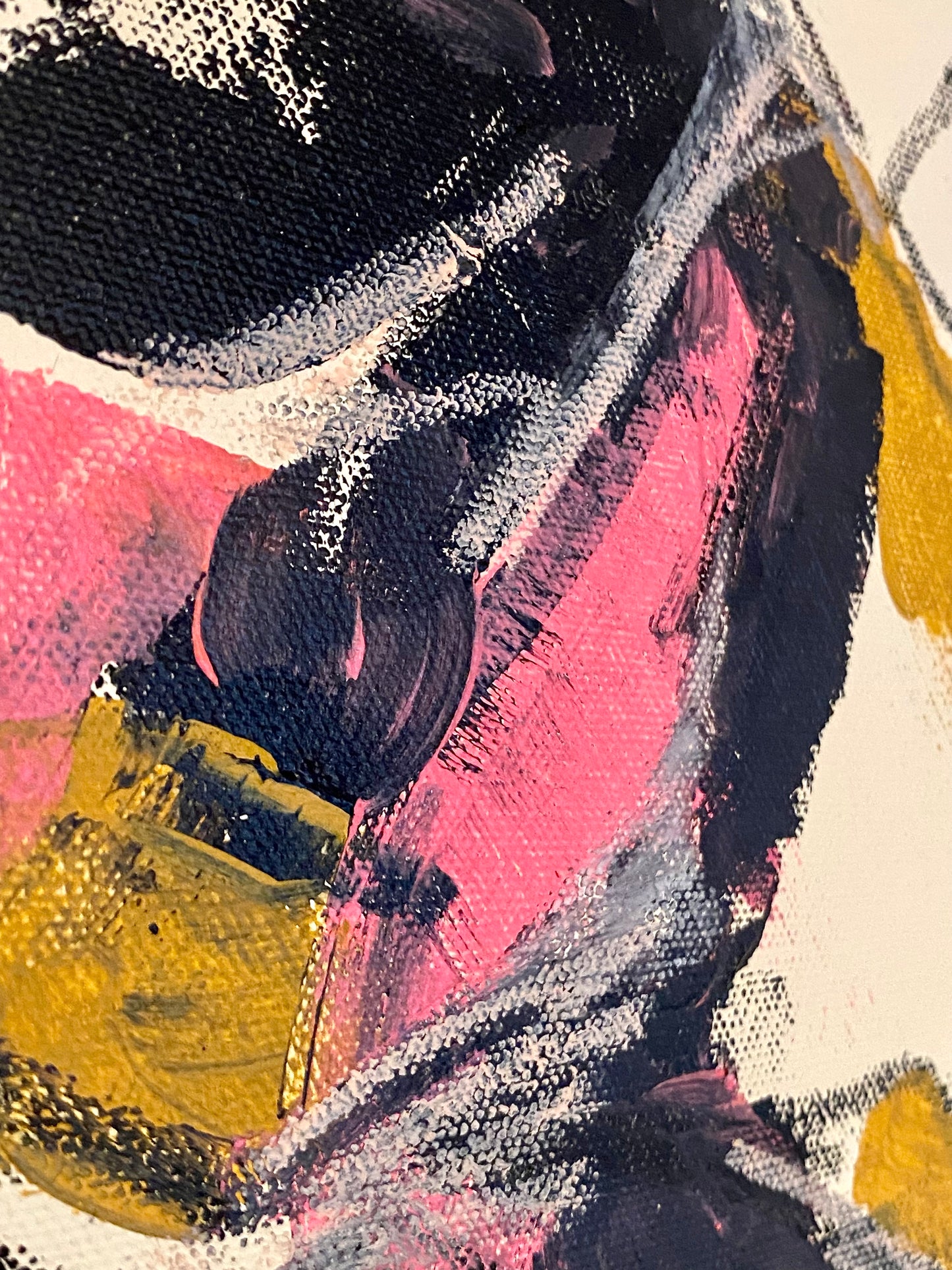 Original Abstract Mountains Painting, 40 x 40 cm - Tania Bisaz