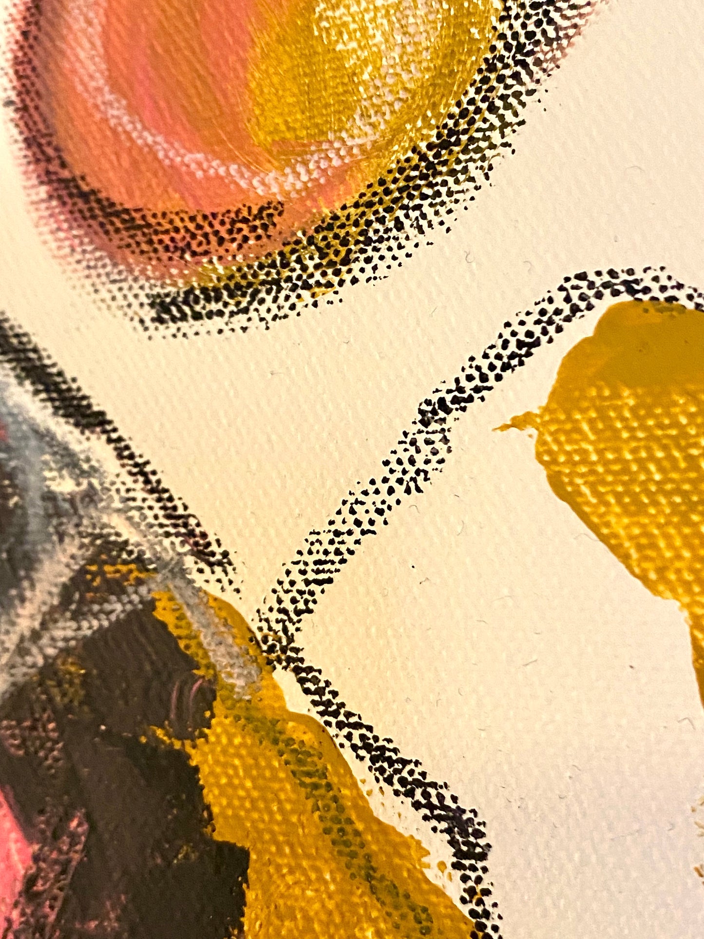 Original Abstract Mountains Painting, 40 x 40 cm - Tania Bisaz