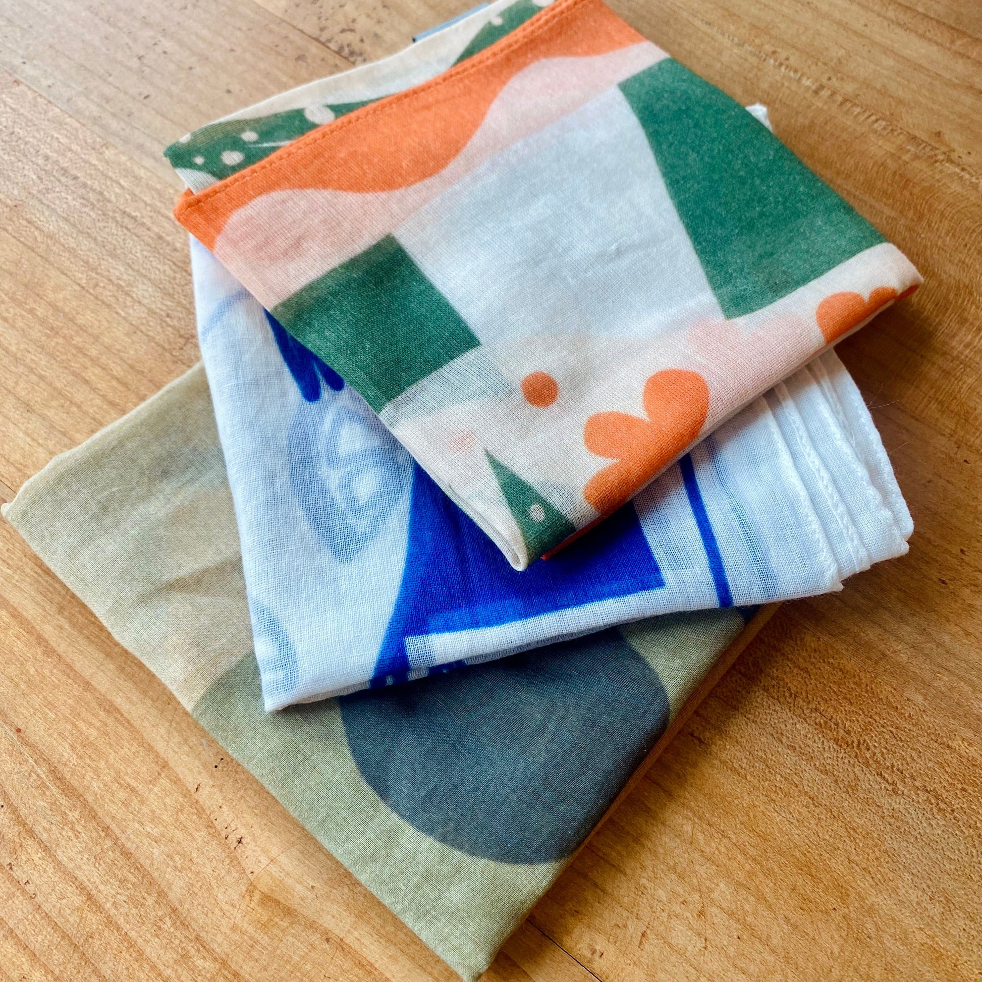 Abstract Shapes – Cotton Silk Bandana - Tania Bisaz