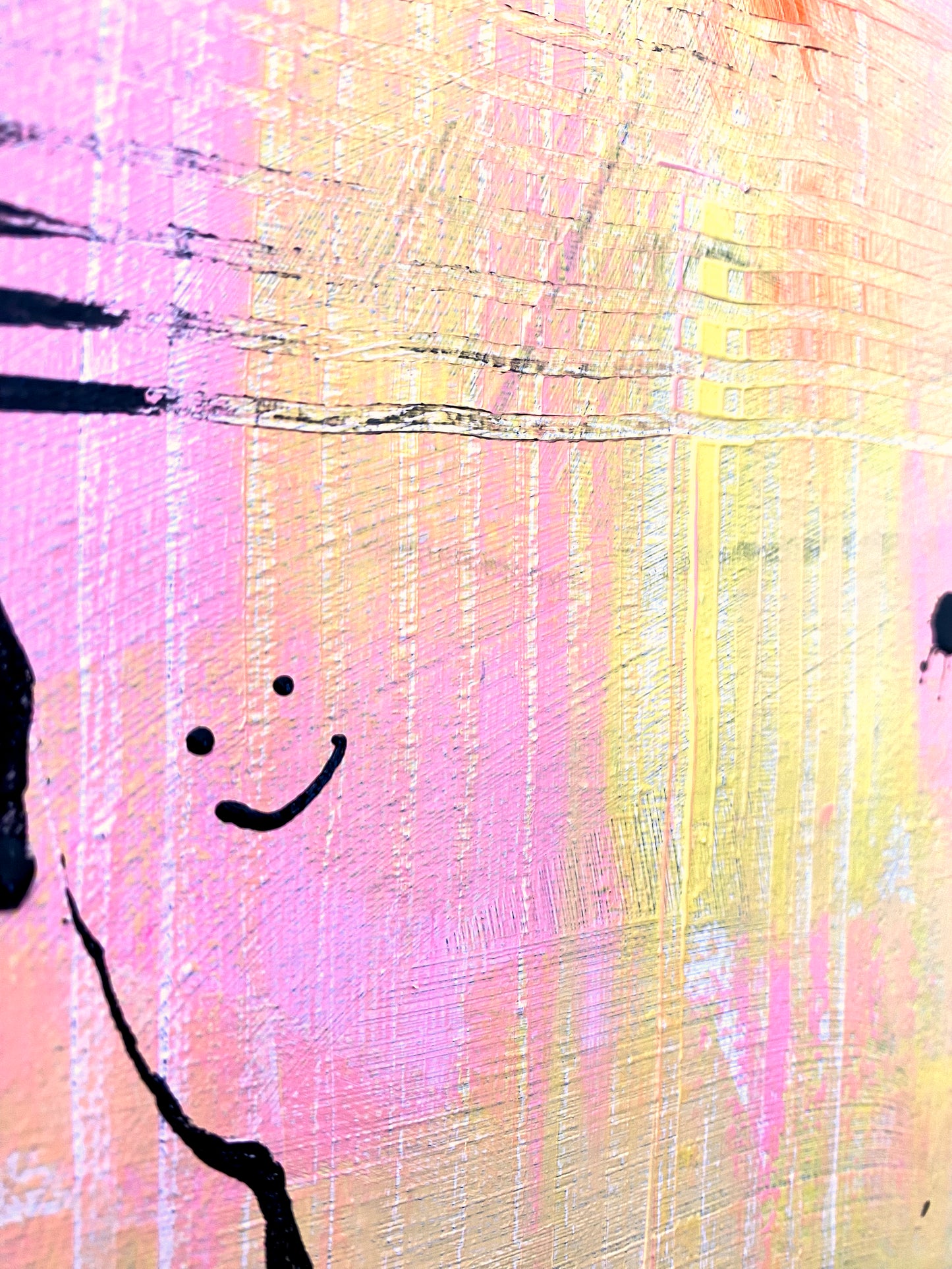 Original Abstract Painting, Paradise, 38 x 46 cm - Tania Bisaz