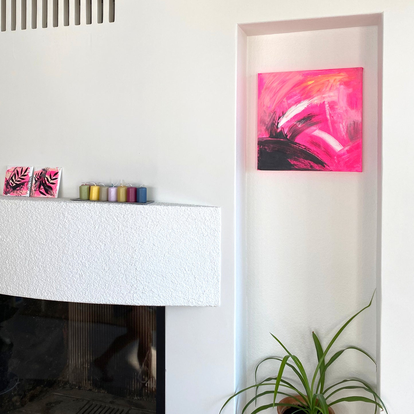 Original Abstract Painting, 30 x 30 cm - Tania Bisaz