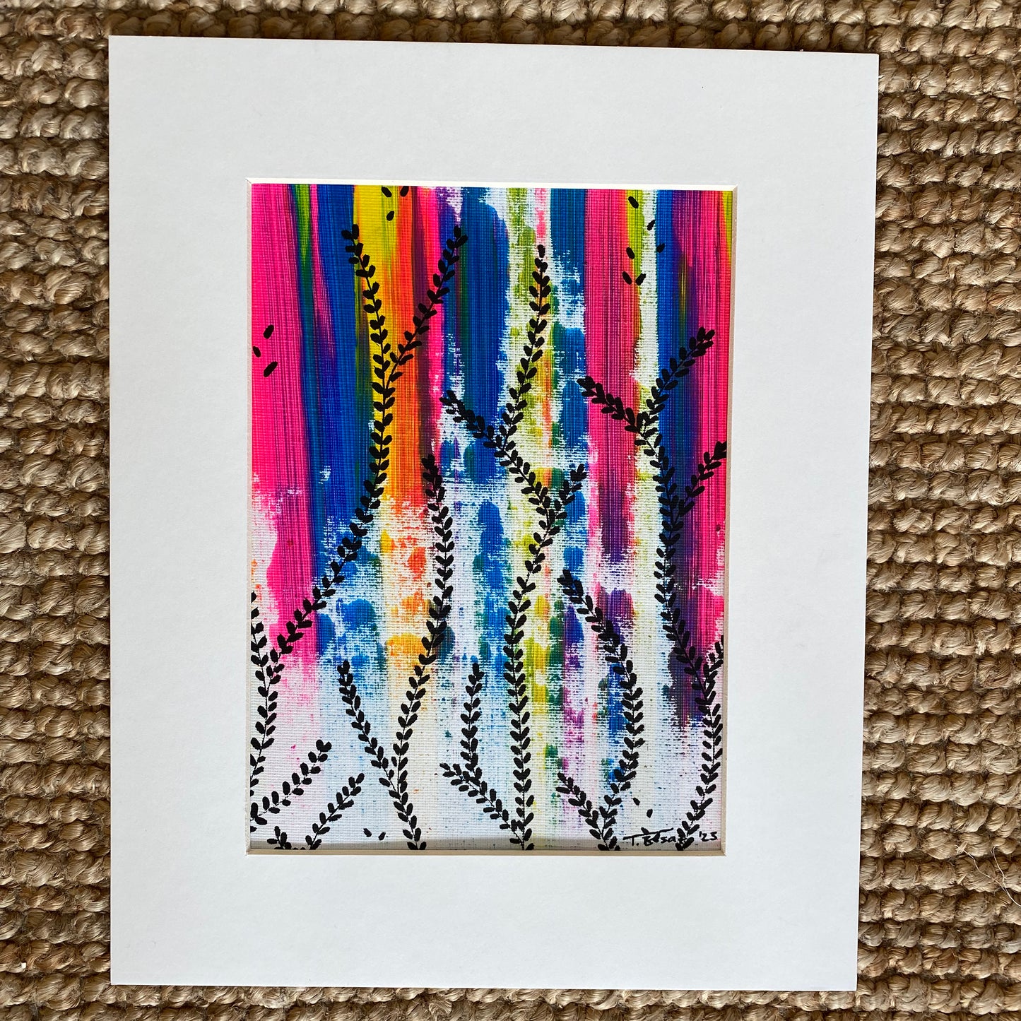 Original Abstract Painting, 24 x 30 cm - Tania Bisaz