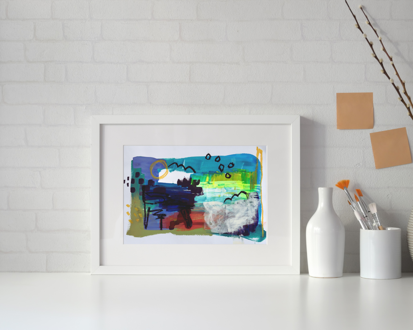 Blue Horizon – A4 Original Painting