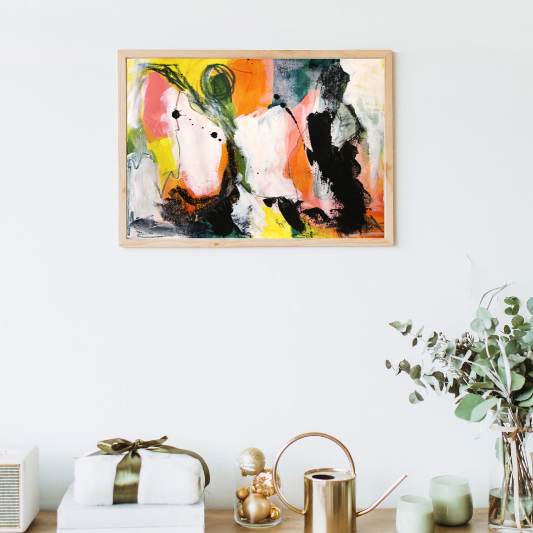 Original Abstract Painting, A4 - Tania Bisaz